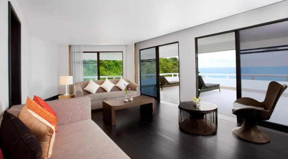 Two Bedroom Suite, Bedroom 1: One King, Bedroom 2: One King, Ocean View, Terrace at Le Meridien Phuket Beach Resort