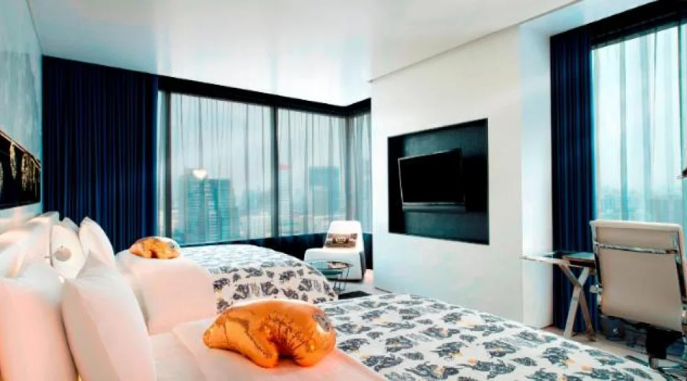 Premier, Guest Room, Two Queen, Corner Room at W Bangkok