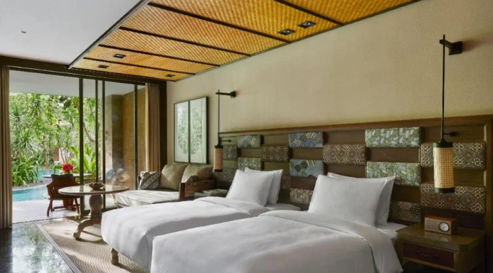 Two Twin Beds Pool View at Andaz Bali
