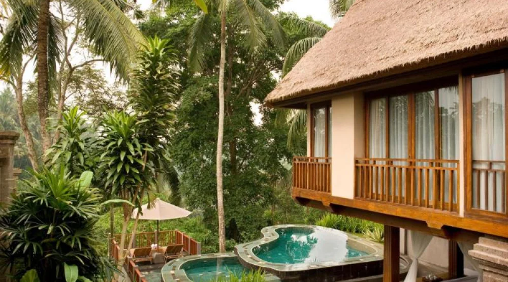 Two Bedroom Valley View Villa with Private Pool at Kamandalu Ubud