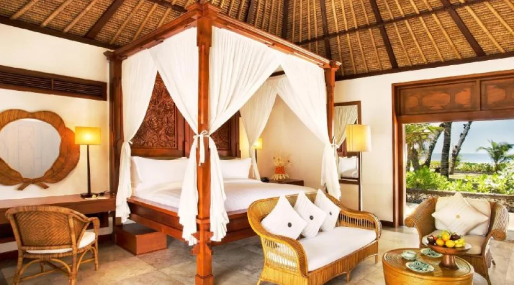 Luxury Partial Ocean View Villa with Pool at The Oberoi Beach Resort Bali