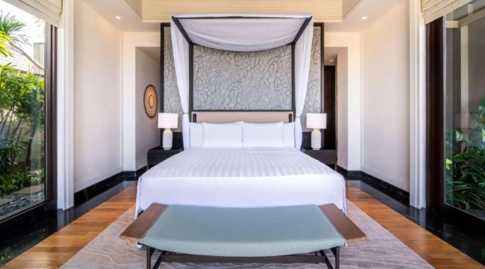 Two Bedroom Partial Ocean Pool Villa at Umana Bali LXR Hotels & Resort