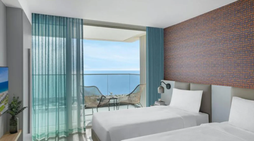 One Bedroom Suite with Terrace Ocean View - Twin Beds at Alma Resort Cam Ranh
