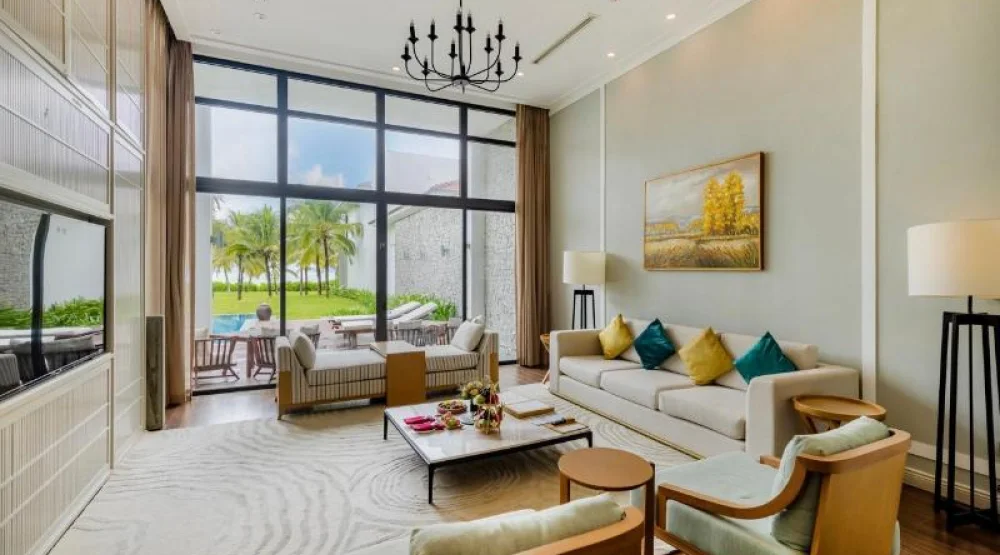 Three Bedroom Villa, Bedroom 1: One King, Bedroom 2: One King, Bedroom 3: Two Twin, Ocean View at Renaissance Danang Hoi An Resort & Spa