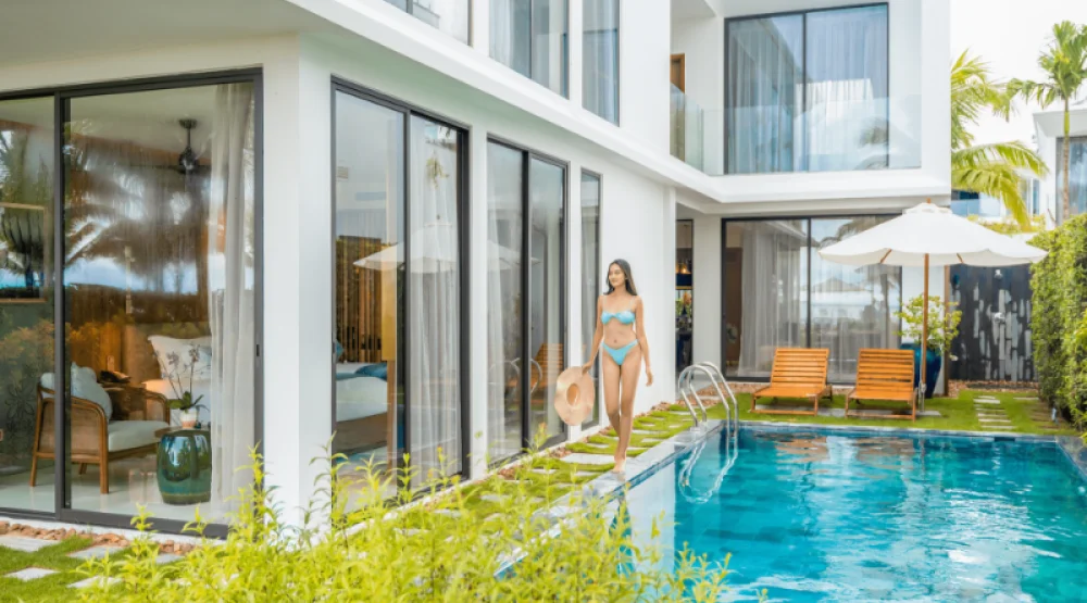 Three Bedroom Pool Villa, Garden View at Wyndham Hoi An Royal Beachfront Resort