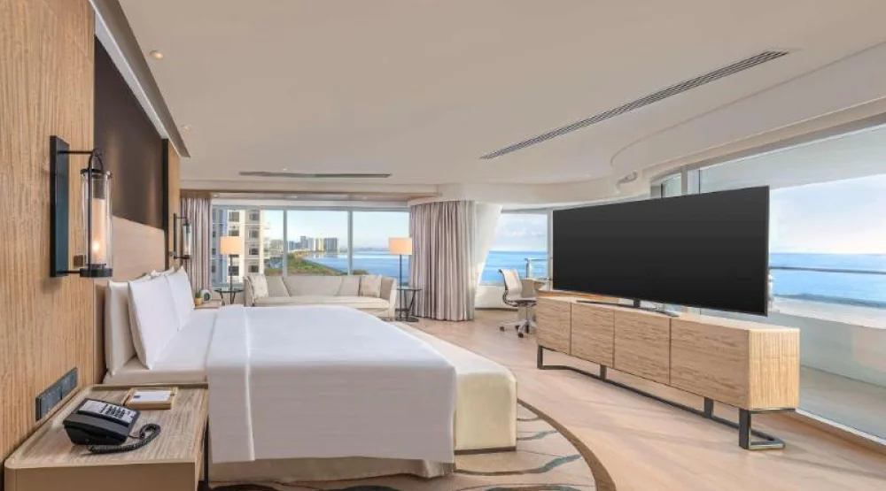 Bay View Two Bedroom Ambassador Suite-balcony at Conrad Manila