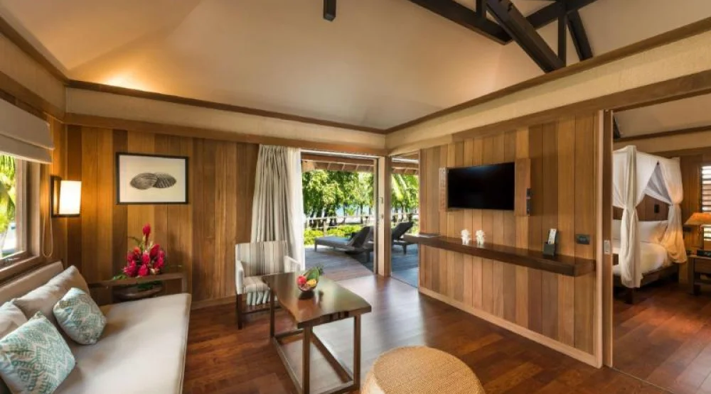 King Tropical Beach View Villa with Pool at Conrad Bora Bora Nui