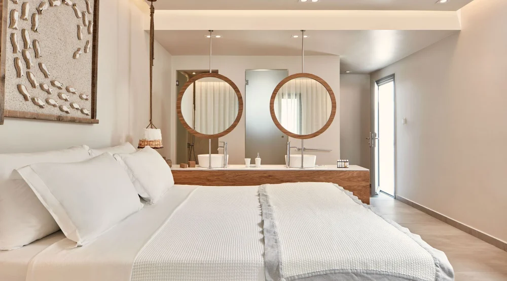 Superior Sea View Room at 18 Grapes Hotel Naxos