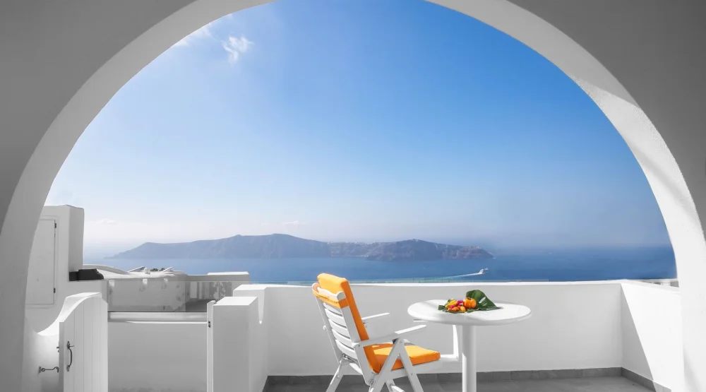 Studio with Caldera View at Abelonas Retreat Sunset & Sunrise Lodgings