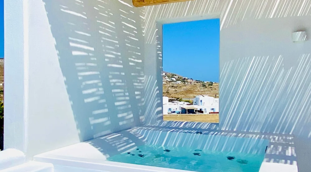 Junior Suite with Hot Tub & Horizon View at Adama Mykonos Hotel