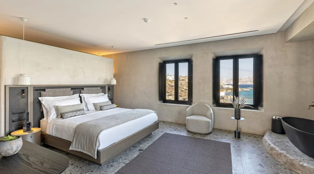 Apeiron Suite with Private Pool and Sea View at Aeonic Suites & Spa