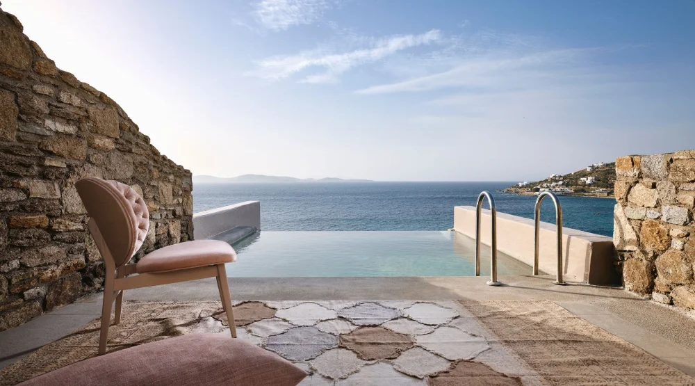 Executive Sea View Suite with Infinity Private Pool at Amazon Mykonos Resort & Spa