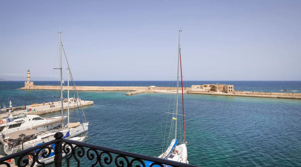 Deluxe Junior Suite Sea View and Balcony [wooden] at Ambassadors Residence Boutique Hotel Chania