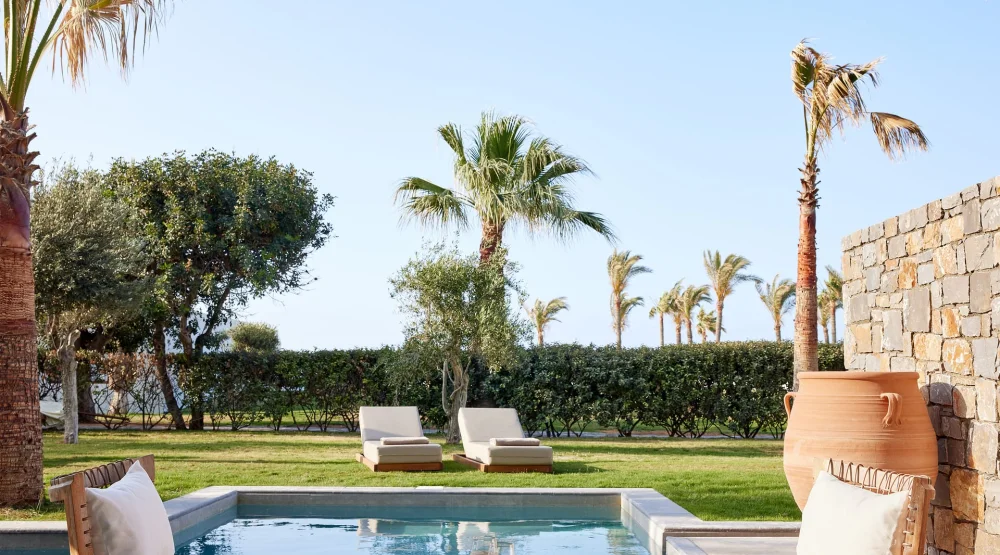 Swim Up Family Suite with Garden at Amirandes A Grecotel Resort to Live