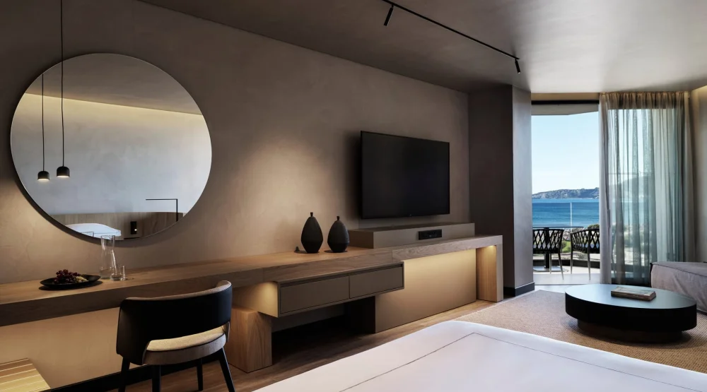 Open Plan Suite Partial Sea View at Ammades All Suites Beach Hotel