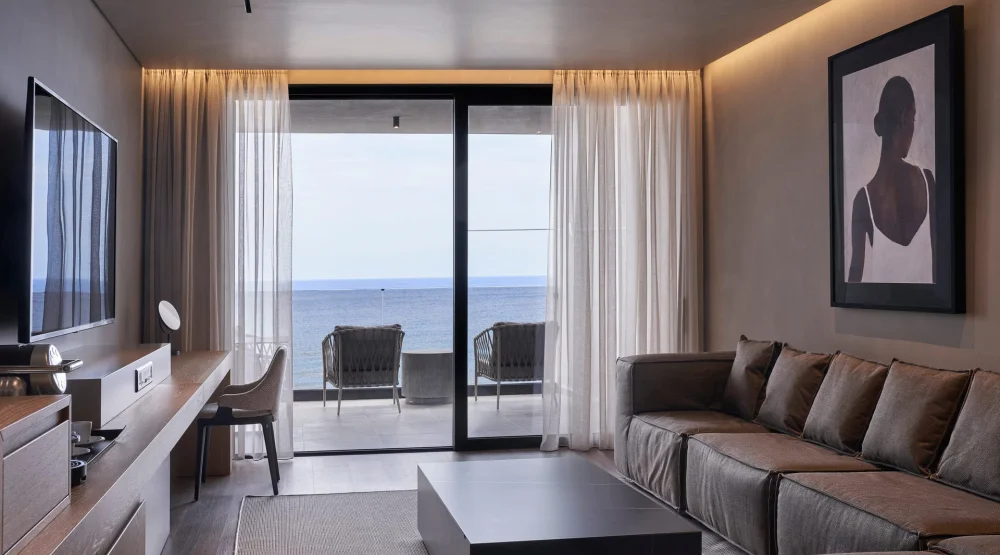 One Bedroom Penthouse Suite Sea View at Ammades All Suites Beach Hotel