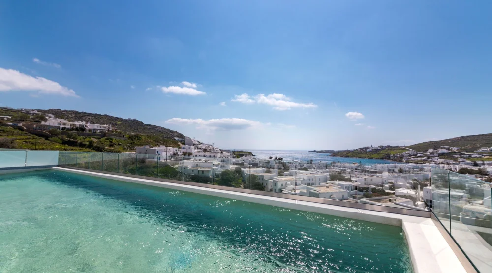 Diamond Suite with Private Balcony Pool & Sea View at Amperian Mykonos