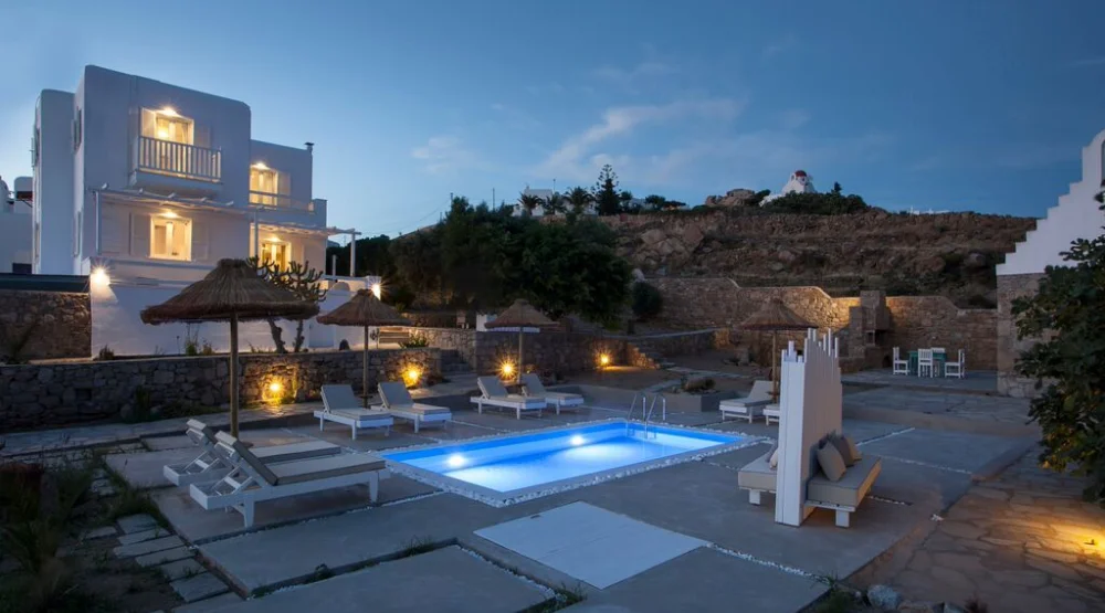 Villa Thallasin with Private Pool Jacuzzi & Sea View at Amperian Mykonos