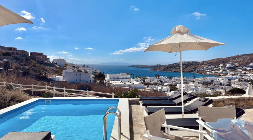 Villa Sun with Private Swimming Pool & Sea View at Amperian Mykonos