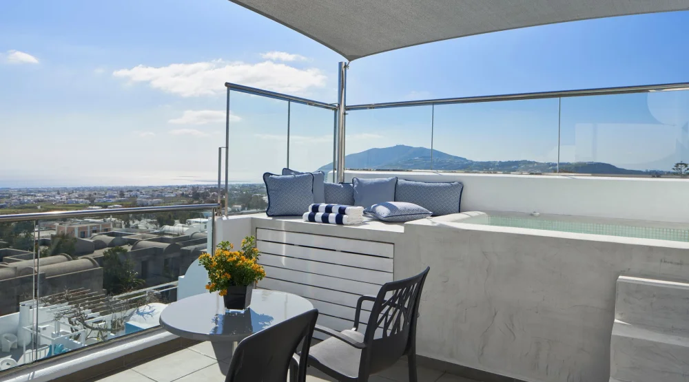 Sea View Suite - Private Hot Tub & East Island View at Aressana Spa Hotel & Suites