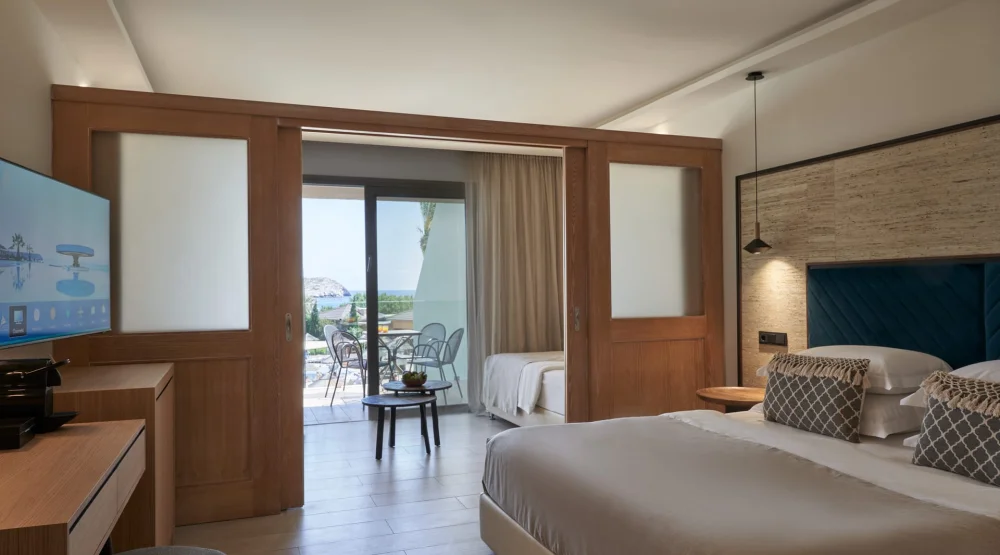 Premium Family Rooms Sliding Door Limited Sea View at Atlantica Aegean Blue