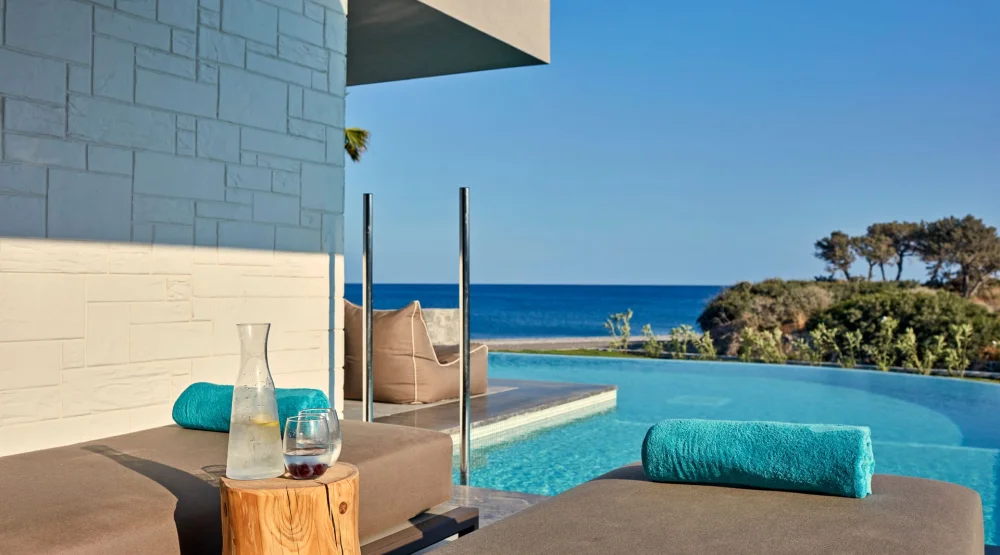 Beach Front Suite Private Pool Sea View at Atlantica Dreams Resort