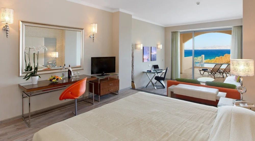 Deluxe Junior Suite Side Sea View with Personal Pool at Atrium Platinum Luxury Resort Hotel & Spa