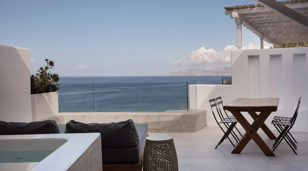 Grand Bohemian Sunset & Sea View Suite with Heated Plunge Pool at Boheme Mykonos Hotel