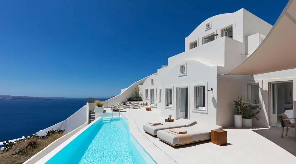 Three Bedroom Villa with Infinity Pool Caldera Sea View at Canaves Oia Suites