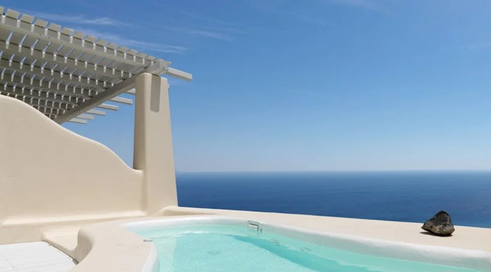 Suite with Private Outdoor Jacuzzi and Secluded Terrace at Dome Santorini Resort