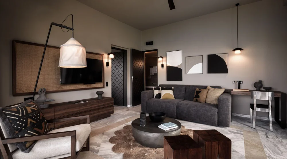 Premium One Bedroom Suite Garden View with Outdoor Jacuzzi at Domes Of Elounda