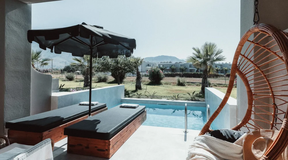 Superior Junior Suite Private Pool at Eliros Mare Beachfront Poem