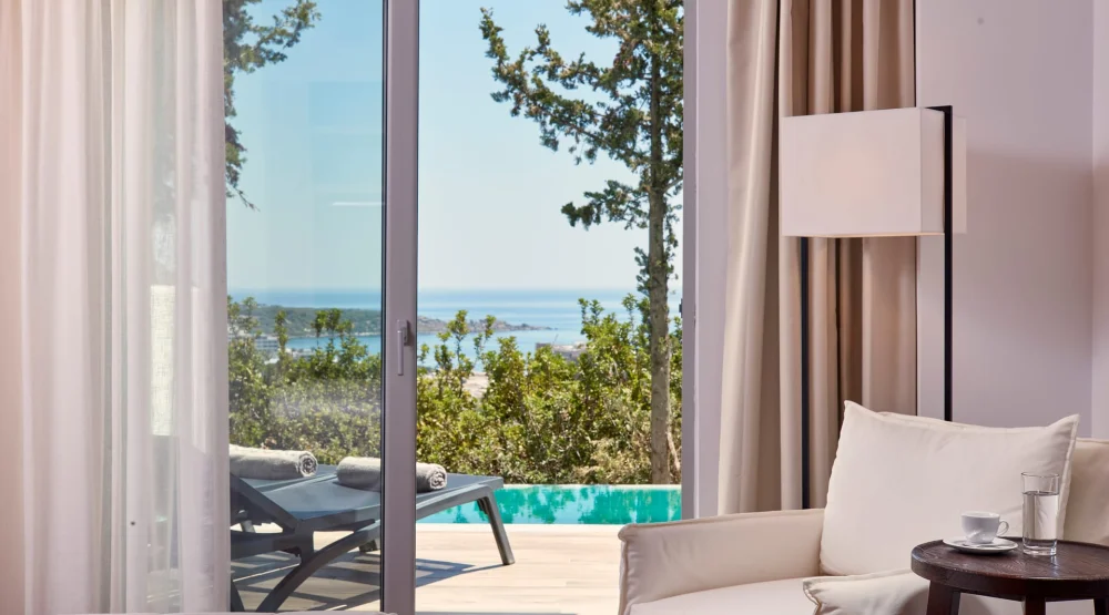 Exclusive Double Sea View Room Private Pool at Esperos Blue Village & Spa