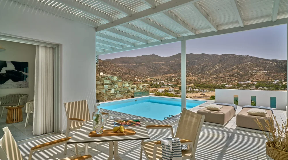 Family Suite Sea View with Private Pool at Ios Palace Hotel