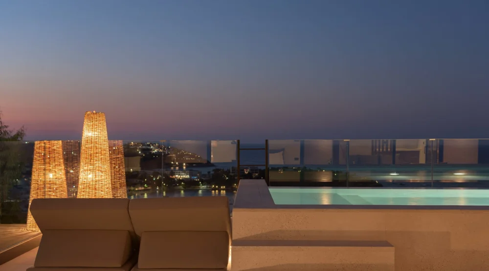 Hilltop Executive Suite Plunge Pool & Jacuzzi  |  Panoramic Sea View - Adults Only at Irida Hotel