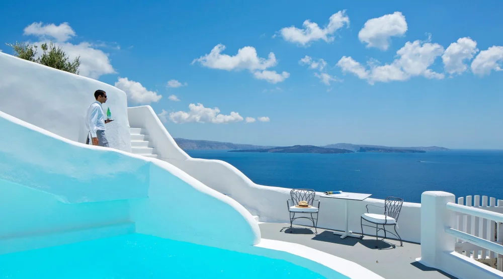 Master Suite with Private Pool at Katikies Kirini Santorini