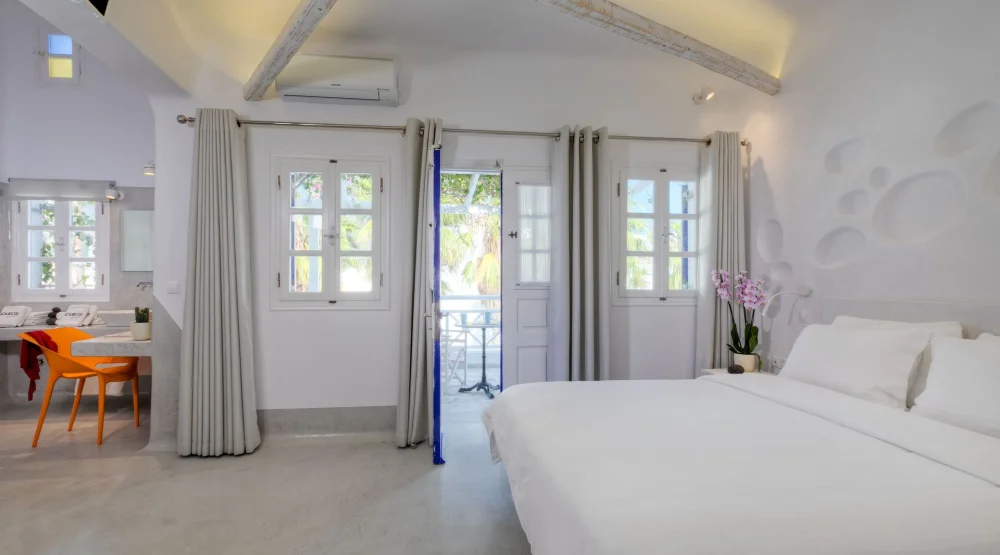 Junior Suite with Partial Sea View & Outdoor Hot Tub at Kouros Village Hotel