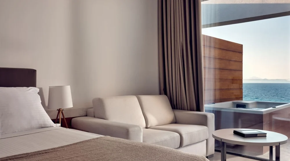 Spa Suite Sea View with Outdoor Jetted Tub at Lesante Blu Exclusive Beach Resort