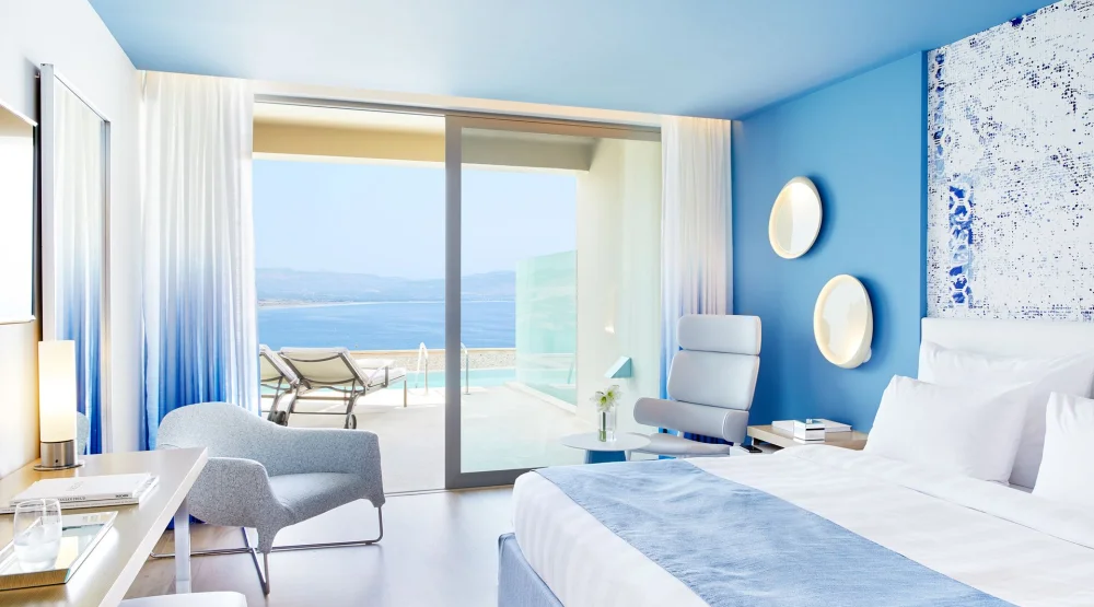 Double Room Sea View Sharing Pool at Lindos Blu Luxury Hotel & Suites