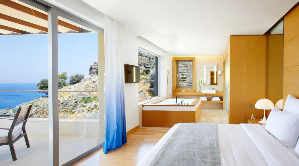 Private Pool Maisonette Panoramic Sea View at Lindos Blu Luxury Hotel & Suites