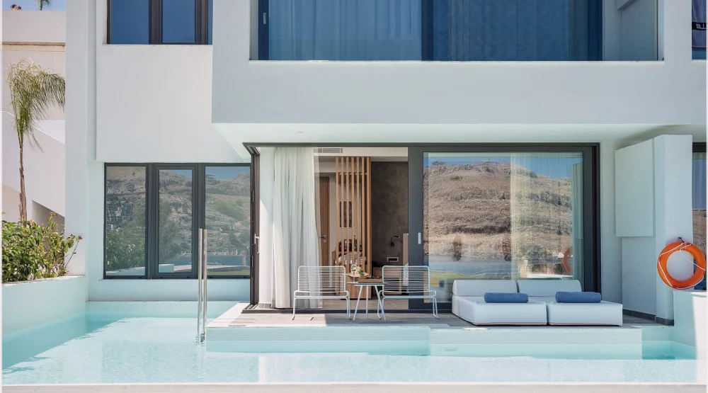 Deluxe Junior Suite with Private Pool Beachview at Lindos Grand Resort & Spa