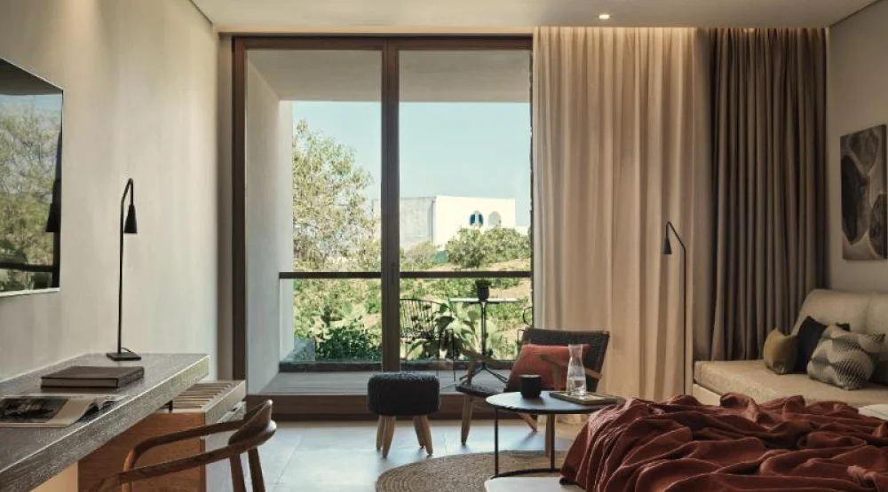 One King Room Resort View at Magma Resort Santorini