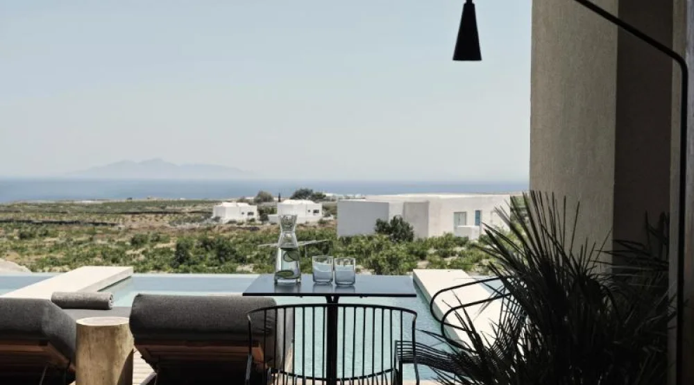 Junior Suite Sea View with Private Pool at Magma Resort Santorini