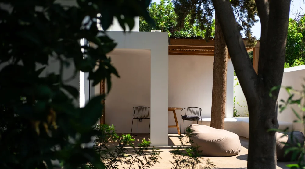 Nature Superior Bungalow with Private Garden at Minos Beach Art Hotel