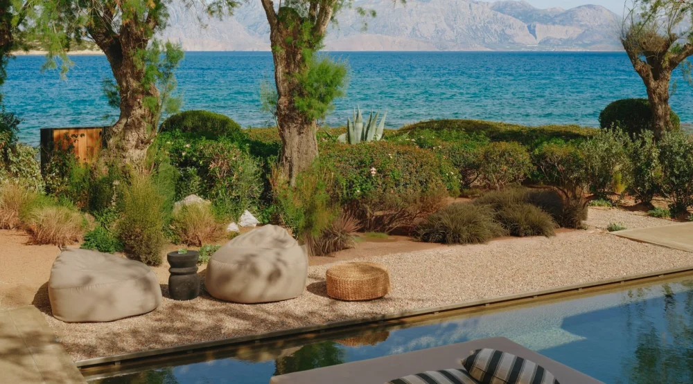 Superior Bungalow Seafront with Private Pool at Minos Beach Art Hotel