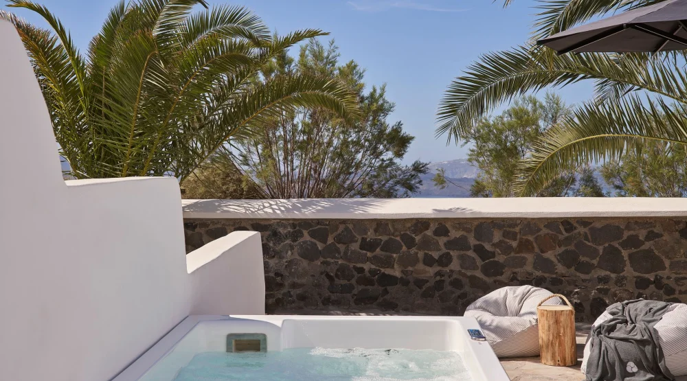 Junior Suite with Jetted Tub & Garden View at Mr & Mrs White Oia