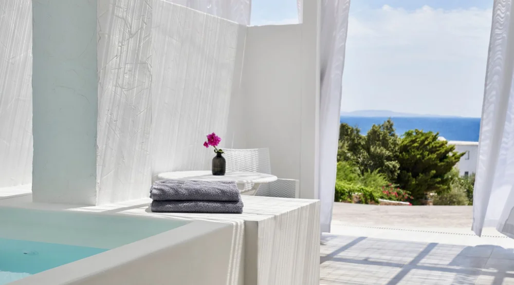 Deluxe Suite with Outdoor Jet Tub at Mr & Mrs White Tinos
