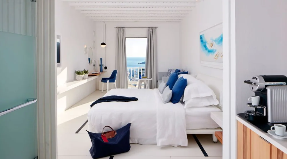 White Bliss with Sea View at Myconian Ambassador Relais & Chateaux Hotel