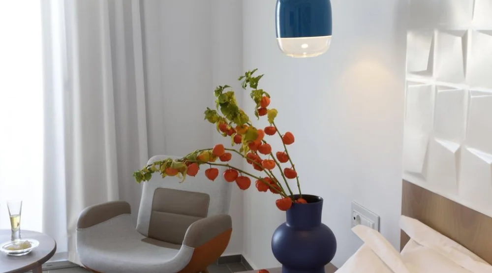 Rinia Deluxe Room with Side Sea View at Myconian Korali Relais & Chateaux Hotel