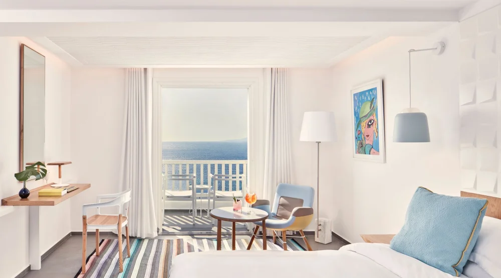 Panoramic Premium Double Room with Full Sea View at Myconian Korali Relais & Chateaux Hotel